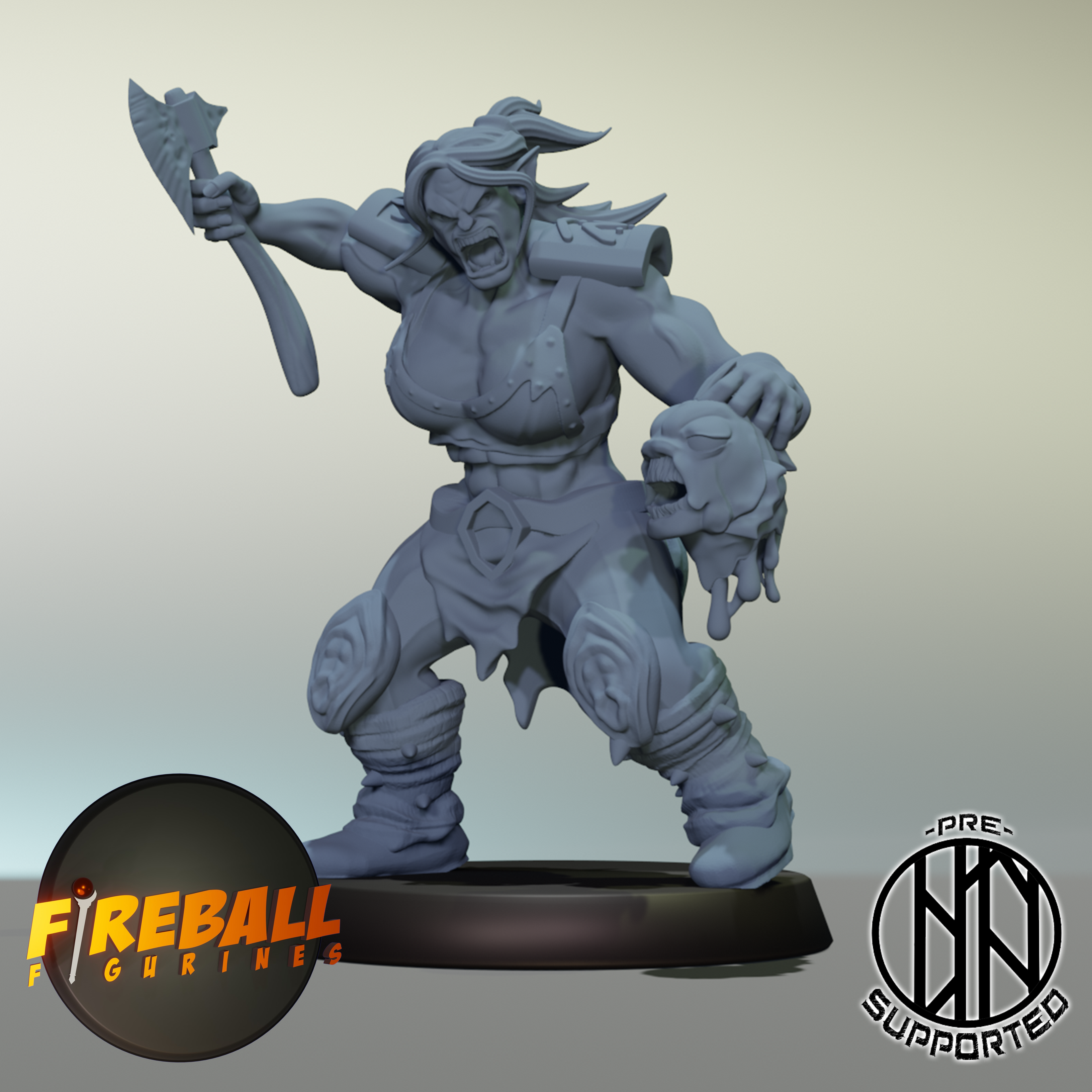 Grymhilde, Female Ork Barbarian Berserker